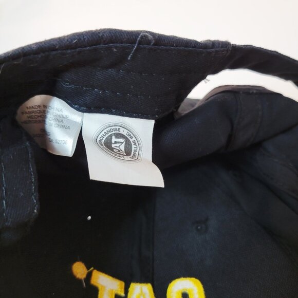 CAT Caterpillar Hat - Black Cap Embroidered Buckle Strap Adjustable - Picture 6 of 6